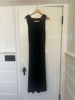 Raquel Allegra Black Sleeveless Maxi Dress